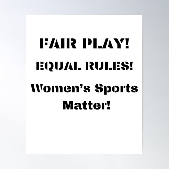 Fair Play – Equality In Women’S Sports Poster Wall Art, Modern Wall Decor For Living Room Bedroom, 8x12 UNFRAMED