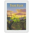 thumbnail image 1 of Fair Play Wineries - El Dorado County - California Vineyards Wine Country Art by Kerne Erickson - Japanese Unryu Rice Paper Art Print 24 x 32 in, 1 of 4