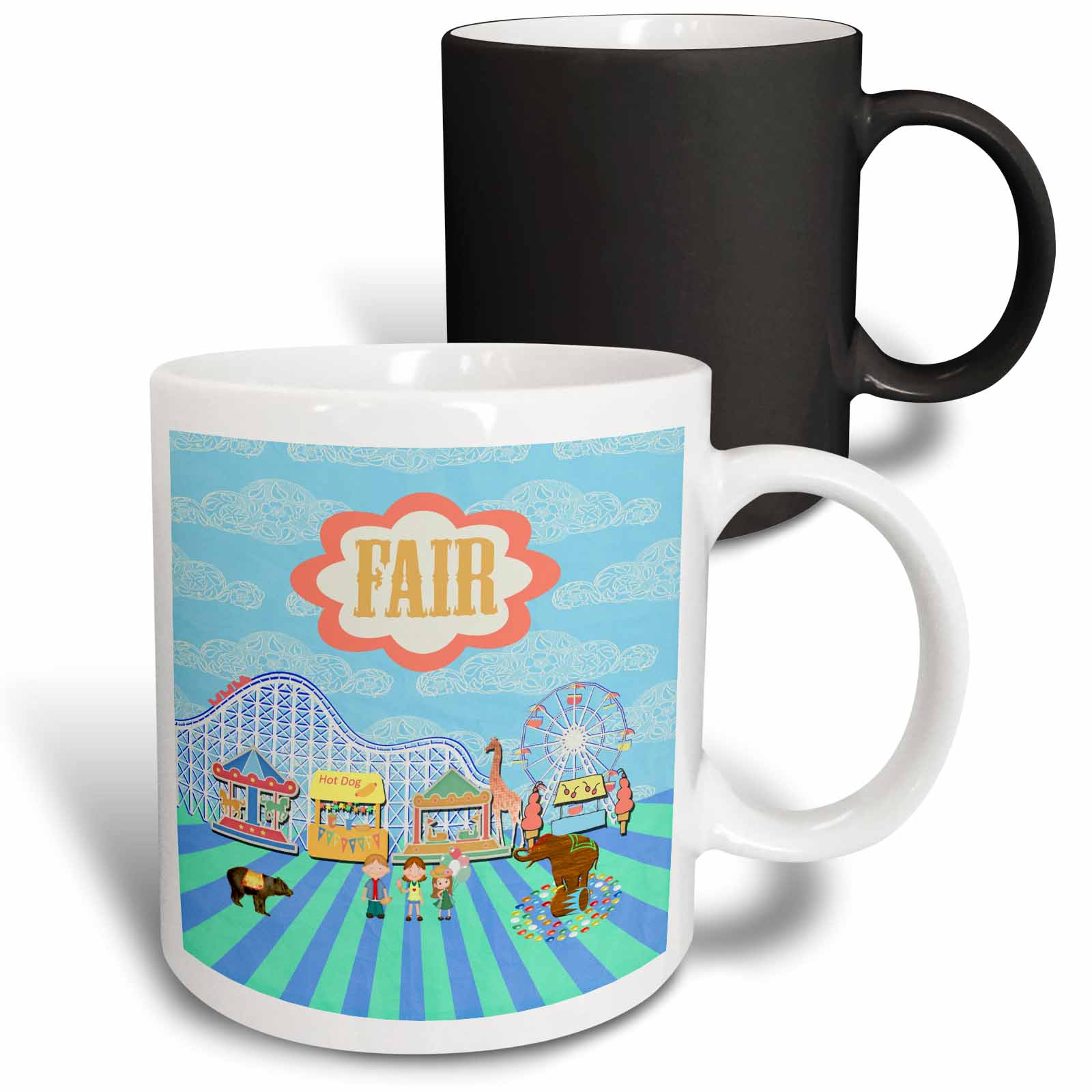 3drose, Fair, Roller Coaster, Ferris Wheel, Elephant, Bear, Carousel ...