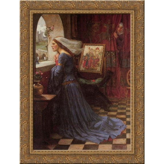 Fair Rosamund 20x24 Gold Ornate Wood Framed Canvas Art by Waterhouse, John William