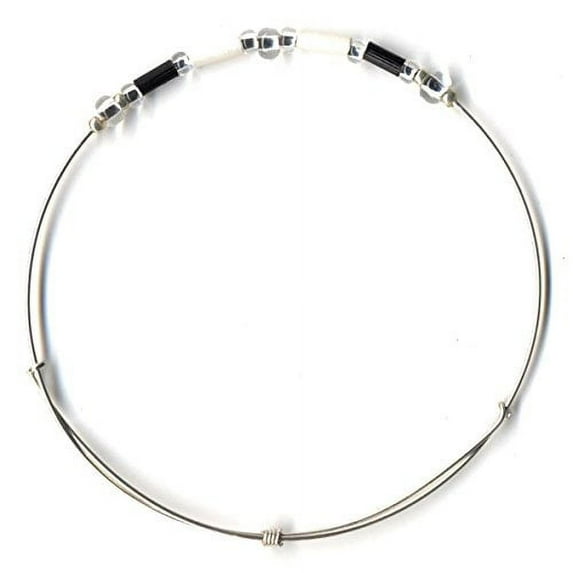Fair Trade Jewelry - Leakey Celebration Bracelet - June (Black & White)