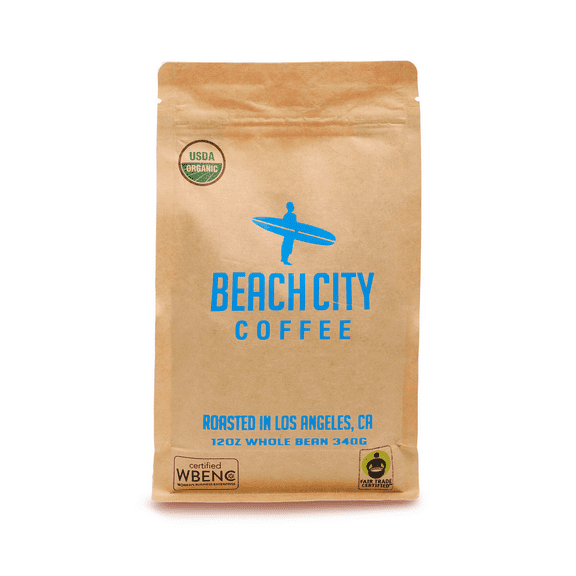 Beach City Coffee, Fair Trade Organic House Blend Whole Bean, Medium Roast