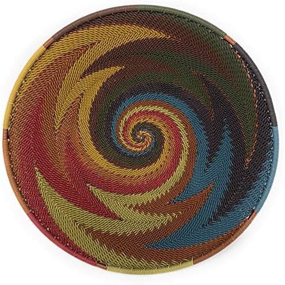 Fair Trade Zulu Telephone Wire 8-inch Mini Platter Basket, Painted Desert$$Home Decor, Kitchen, & Other