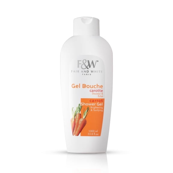 Fair & White Original NEW Carrot Shower Gel 1000ml - For All Skin Types