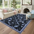 thumbnail image 1 of FairOnly 10'x13'Blue Machine Washable Floral Area Rug for Bedroom Low Pile Non Slip Soft Rug for Modern Living Room, 1 of 7