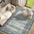 thumbnail image 1 of FairOnly 10'x13' Modern Bordered Print Area Rugs for Living Room Machine Washable Non Shedding Soft Rugs for Home Office Grey Carpet, 1 of 6