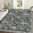 thumbnail image 1 of FairOnly 10'x13'Modern Non Slip Machine Washable Wild Tiger Printed Area Rug Stain Resistant Soft Foldable for Living Room Bedroom,Black, 1 of 7