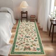 thumbnail image 1 of FairOnly 2.5'x10'Modern Machine Washable Runner Rug- Grass And Warblers Non Slip Stain Resistant Foldable Rugs for Bedroom Dining Room Kitchen,Khaki Green, 1 of 7