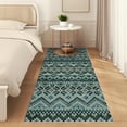 thumbnail image 1 of FairOnly 2'x 6'Boho Print Runner Rugs for Hallway Washable Soft Non Slip Low Pile Floor Cover for Kitchen Bedroom,Blue Green, 1 of 7