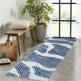 thumbnail image 1 of FairOnly 2'x6' Blue Washable Runner Rugs for Hallway Abstract Ocean Print Rug Runner Rugs Laundry Entryway Modern Low Pile Rug for Kitchen, 1 of 7