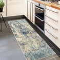thumbnail image 1 of FairOnly 2'x6' Blue Washable Runner Rugs for Hallway Entryway Low Pile Non Slip Modern Abstract Laundry Runner Rug Geometric Rug for Kitchen, 1 of 7