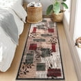thumbnail image 1 of FairOnly 2'x6' Brwon Contemporary Leaf Runner Rugs Machine Washable Non Slip Soft Runner Rugs for Hallway Entryway Abstract Laundry Runner Rug for Kitchen, 1 of 7