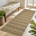 thumbnail image 1 of FairOnly 2'x6' Modern Washable Runner Rugs Brown Braided Print Runner Rugs for Hallway Entryway Non Slip Laundry Rug, 1 of 7