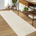 thumbnail image 1 of FairOnly 2'x6' Solid Beige Modern Runner Rugs for Hallway Machine Washable Entryway Laundry Runner Rug with Non Slip Backing, 1 of 7