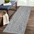 thumbnail image 1 of FairOnly 2'x6' Solid Grey Braided Print Runner Rugs for Hallway Washable Non Slip Entryway Laundry Runner Rugs Low Pile Indoor Floor Throw Rugs, 1 of 7