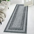 thumbnail image 1 of FairOnly 2'x8' Machine Washable Hallway Runner Rugs Braided Print Non Slip Runner Rugs for Entryway Laundry Room Rug Grey Soft Throw Rugs, 1 of 7