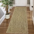 thumbnail image 1 of FairOnly 2'x8'Modern Ripple Weave Texture Machine Washable Runner Rug for Kitchen Hallway Ultra Thin Low Pile Non Slip Rug for Laundry,Beige Yellow, 1 of 7