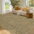thumbnail image 1 of FairOnly 3'x5'Modern Ripple Weave Texture Machine Washable Area Rug for Living Room Ultra Thin Low Pile Non Slip Rug for Living Room Bedroom Kitchen,Beige Yellow, 1 of 7