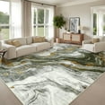 thumbnail image 1 of FairOnly 5'x7'Green Modern Abstract Non Slip Indoor Area Rug Machine Washable Stain Resistant Floor Cover for Bedroom Kitchen Dining Room, 1 of 7