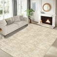 thumbnail image 1 of FairOnly 5'x7' Machine Washable Living Room Area Rugs Modern Geometric Stain-Resistant Rugs for Kitchen Dining Room Beige Low Pile Rugs, 1 of 7
