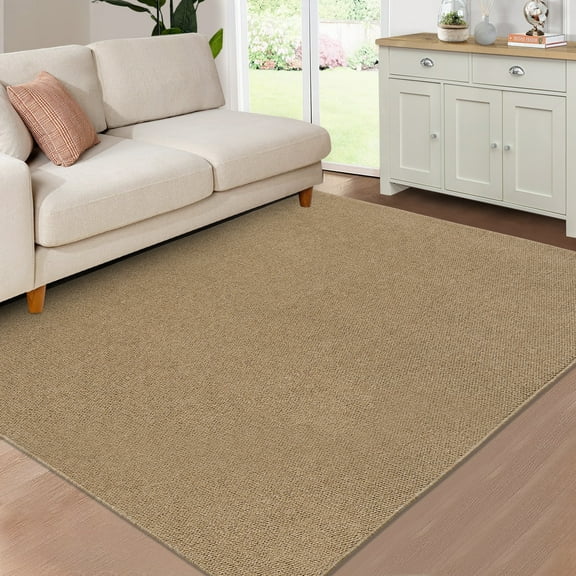FairOnly 5'x7' Modern Area Rugs for Bedroom Machine Washable Non Slip Soft Rugs for Bathroom Home Office Neutral Brown Area Rugs