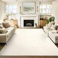 thumbnail image 1 of FairOnly 5'x7'Modern Solid Color Machine Washable Area Rug Minimalist Soft Non Slip Folable Floor Rug for Living Room Bedroom,Beige White, 1 of 7
