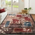 thumbnail image 1 of FairOnly 5'x7' Red Modern Abstract Leaf Area Rugs for Bedroom Washable Ultra-Thin Rugs for Home Office Indoor Floor Area Rugs for Bathroom, 1 of 7