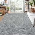 thumbnail image 1 of FairOnly 5'x7' Solid Grey Woven Print Washable Area Rugs for Kitchen Non Shedding Braided Rugs for Family Room Nursery Modern Soft Area Rug, 1 of 7