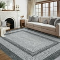 thumbnail image 1 of FairOnly 6'x9'Grey Braided Pattern Area Rug Machine Washable Non Slip Geometric Carpet for Modern Living Room Bedroom Laundry, 1 of 8