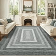 thumbnail image 1 of FairOnly 6'x9'Modern Non Slip Low Pile Area Rug Geometric Washable Stain Resistant Floor Rug for Bedroom Kitchen Dining Room，Grey, 1 of 6