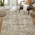 thumbnail image 1 of FairOnly 9'x12' Beige Boho Floral Area Rugs for Living Room Low Pile Non Shedding Rugs for Family Room Nursery Carpet, 1 of 7
