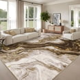 thumbnail image 1 of FairOnly 9'x12'Camel Modern Abstract Non Slip Indoor Area Rug Machine Washable Stain Resistant Floor Cover for Bedroom Kitchen Dining Room, 1 of 7
