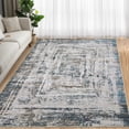 thumbnail image 1 of FairOnly 9'x12' Modern Abstract Area Rugs Ultra-Thin Rugs with Low Pile for Home Office Blue Rug for Family Room, 1 of 7