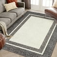 thumbnail image 1 of FairOnly 9'x12' Modern Machine Washable Area Rugs Bordered Non Shedding Rugs for Family Room Nursery Brown Stain-Resistant Soft Throw Carpet, 1 of 7