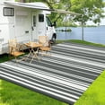 thumbnail image 1 of FairOnly 9'x12'Reversible Mondern Geometric Outdoor Area Rug Waterproof for RV Trip Beach Picnic, 1 of 5