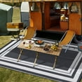 thumbnail image 1 of FairOnly 9'x18'Large Outdoor Area Rug Reversible Stain Resistant Rugs for Camping RV Trip, 1 of 5