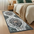 thumbnail image 1 of FairOnly Black 2'x6'Oriental Style Non Slip Runner Rug Vintage Medallion Machine Washable Low Pile Indoor Rugs for Bedroom Kitchen, 1 of 7