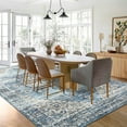 thumbnail image 1 of FairOnly Blue 8'x10'Boho Vintage Floral Printed Washable Area Rug Low Pile Stain Resistant Non-Slip Distressed Rug for Bedroom Kitchen Dining, 1 of 7