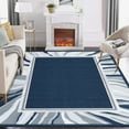 thumbnail image 1 of FairOnly Blue 9'x12'Modern Machine Washable Area Rug for Living Room Non Slip Low Pile Floor Cover for Bedroom Kitchen, 1 of 7