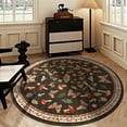 thumbnail image 1 of FairOnly Brown 3'x3'Modern Machine Washable Area Rug- Grass And Warblers Non Slip Stain Resistant Foldable Rugs for Bedroom Dining Room Living Room, 1 of 5