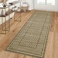 thumbnail image 1 of FairOnly Brown Geometric 2'x8'Non Slip Washable Runner Rug for Modern Living Room Low Pile Foldable Floor Carpet for Entryway Laundry Kitchen, 1 of 7