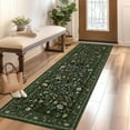 thumbnail image 1 of FairOnly Dark Green Runner Rug for Hallway Machine Washable 2'x6' Non Slip Stain Resistant Runner Mat for Entryway Laundry, 1 of 8