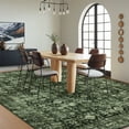thumbnail image 1 of FairOnly Green 8'x10'Vintage Distressed Floral Area Rug Machine Washable Ultra Thin Low Pile Non-Slip Oriental Rug for Living Room Bedroom Kitchen, 1 of 7