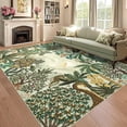thumbnail image 1 of FairOnly Green Jungle Safari Machine Washable Area Rug Wild Animal & Plant Non-Slip Living Room Rug for Indoor Home Decor,4'x6', 1 of 7