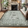thumbnail image 1 of FairOnly Grey 5'x7'Pastoral Area Rug for Bedroom Kitchen Machine Washable Ultra Thin Non Slip Stain Resistant Farmhouse Area Rug for Modern Living Room, 1 of 7