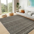thumbnail image 1 of FairOnly Grey 8'x10'Modern Striped Machine Washable Non Slip Area Rug for Bedroom Ultra Thin&Soft Low Pile Indoor Rug for Living Room Kitchen Dinning Room, 1 of 7