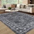 thumbnail image 1 of FairOnly Grey 9'x12'Modern Machine Washable Non Slip Low Pile Area Rug for Living Room Soft Stain Resistant Indoor Rug for Bedroom Kitchen Dinning Room, 1 of 7