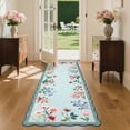 thumbnail image 1 of FairOnly Light Blue 2.5'x10'Modern Farmhouse Flower Washable Runner Rug Pastoral Non Slip Ultra Thin Rug for Kitchen Bedroom Hallway, 1 of 6