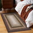 thumbnail image 1 of FairOnly Machine Washable Low Pile Brocade 2'x3' Rug Textured Geometric Non Slip Non Shedding Mat for Kitchen Bathroom,Brown Green, 1 of 7