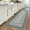 thumbnail image 1 of FairOnly Modern Non Slip Low Pile 2'x6'Runner Rug Geometric Washable Stain Resistant Floor Rug for Kitchen Dining Room Bathroom,Grey, 1 of 4